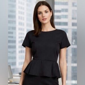 Theory Black Short Sleeve Women's Top Sz L